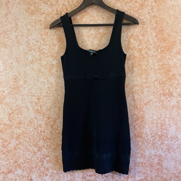 🌿SALE🌿BEBE Black Sleeveless Mini Dress size Medium - Picture 1 of 8